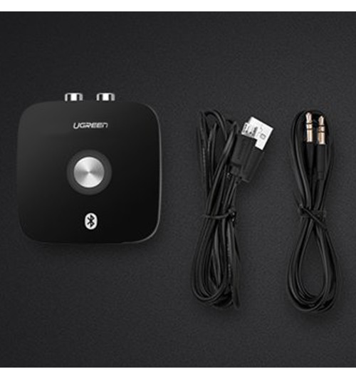 Zestaw: Adapter odbiornik Bluetooth 5.1 z aptX Ugreen + kabel 2 RCA - 2 RCA Prolink TCV 4270 1,8m