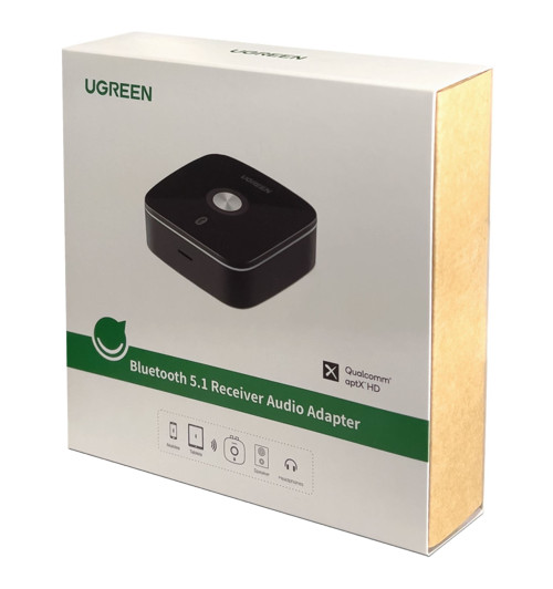 Zestaw: Adapter odbiornik Bluetooth 5.1 z aptX Ugreen + kabel 2 RCA - 2 RCA Pro