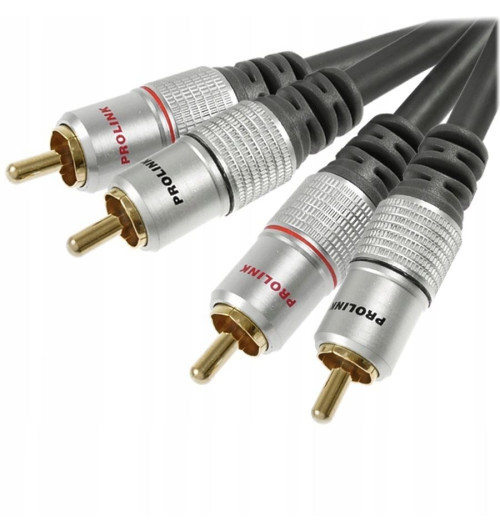 Zestaw: Adapter odbiornik Bluetooth 5.1 z aptX Ugreen + kabel 2 RCA - 2 RCA Prolink TCV 4270 1,8m