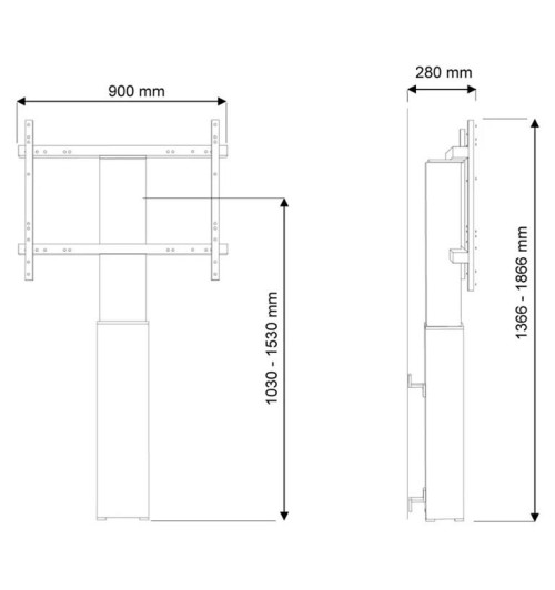 Neomounts PLASMA-W2250 - regulowany uchwyt do monitorów 42" - 100"
