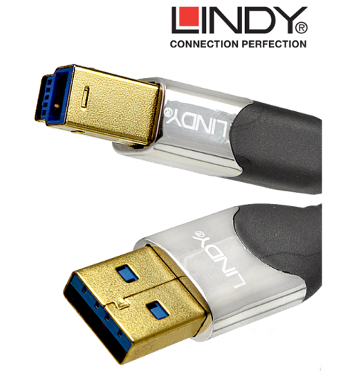 Kabel USB 3.0 Lindy Cromo typu A - B