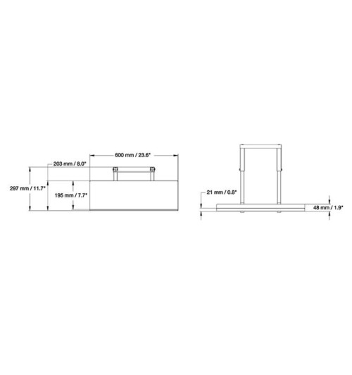 Neomounts PLASMA-M2KEYB - półka na multimedia