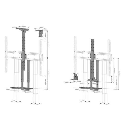 Neomounts AFL-875 - zestaw na multimedia i videobar