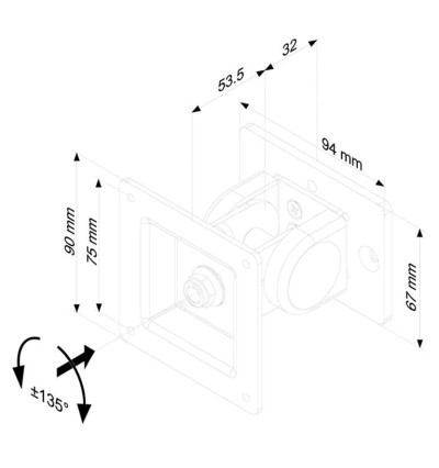 Neomounts FPMA-DTBW100 - montaż uchwyt na monitor do toolbaru