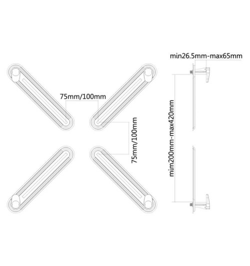 Neomounts FPMA-VESANON - adapter VESA 10" - 27"