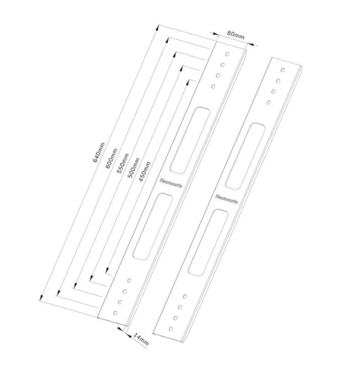 Neomounts AWL-250BL16 - zestaw rozszerzający do montażu ściennego
