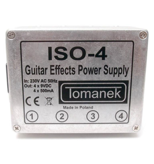 Tomanek ISO-4 - stabilizowany zasilacz 9V DC do 4 efektów gitarowych