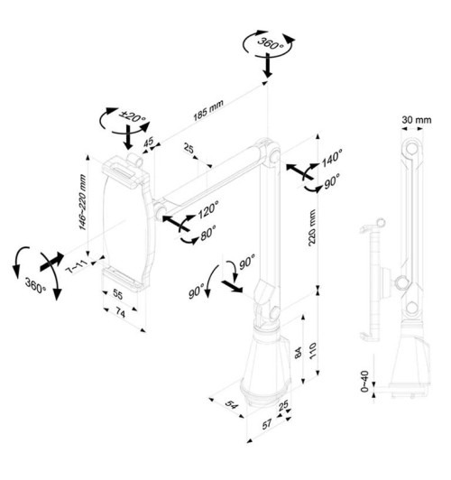Neomounts TABLET-D100SILVER - stojak / uchwyt na tablet