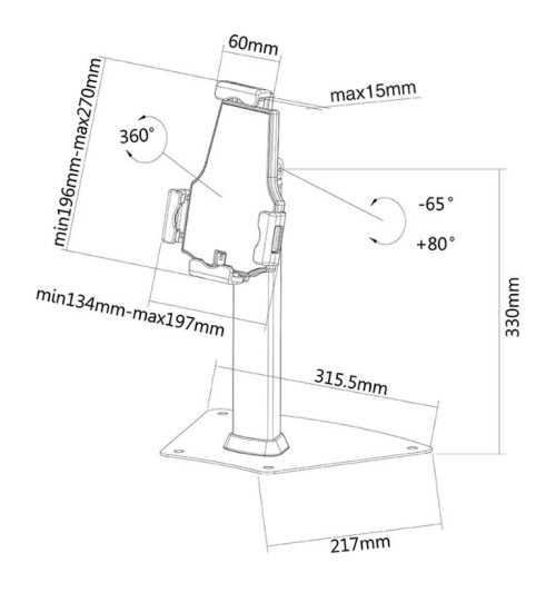 Neomounts TABLET-D150SILVER - stojak / uchwyt na tablet