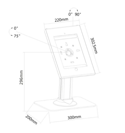 Neomounts TABLET-D300WHITE - stojak / uchwyt na tablet 7.9" - 10.5"