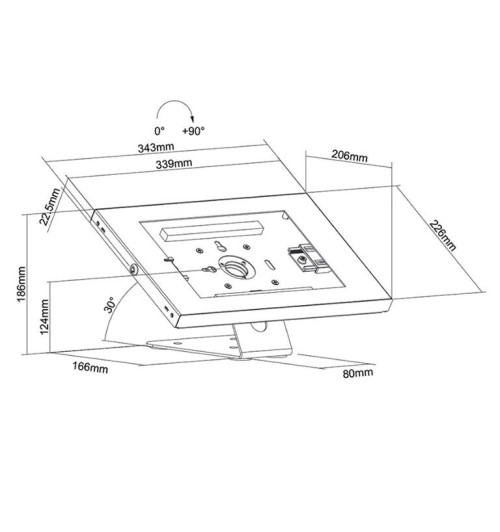 Neomounts DS15-630WH1 - uchwyt do tabletu na biurko / ścianę