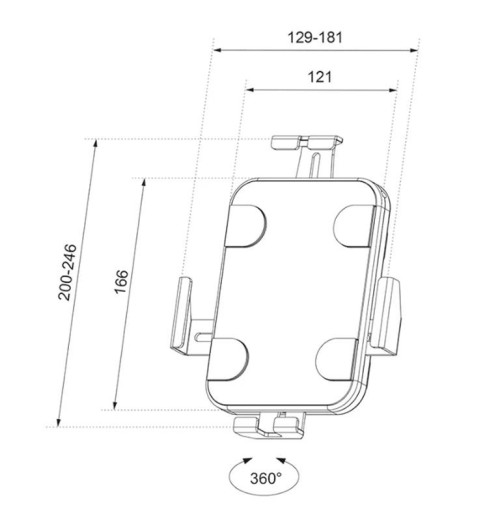 Neomounts WL15-625 - Naścienny obrotowy uchwyt do tabletu