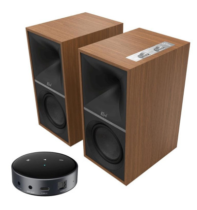 Klipsch The Sevens – Aktywne kolumny podstawkowe (para) + WiiM Mini - Odtwarzacz sieciowy streamer