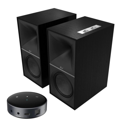 Klipsch The Nines – Aktywne kolumny podstawkowe (para) + WiiM Mini - Odtwarzacz sieciowy streamer