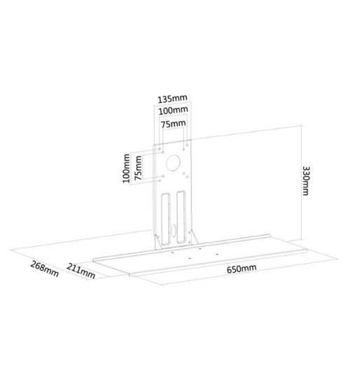 Neomounts KEYB-V200 - Półka na klawiaturę i mysz