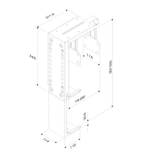 Neomounts CPU-D100 - Uchwyt biurkowy do komputera