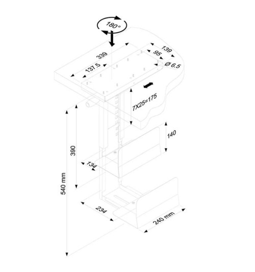 Neomounts CPU-D250 - Uchwyt biurkowy do komputera