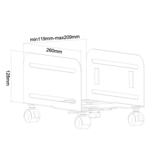 Neomounts CPU-M100BLACK - Uchwyt mobilny wózek do komputera