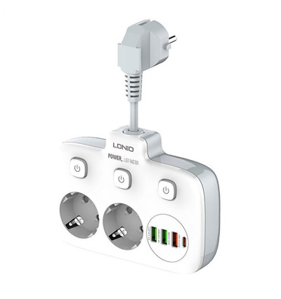 Ldnio SE2435 - listwa zasilająca 2 gniazda + USB