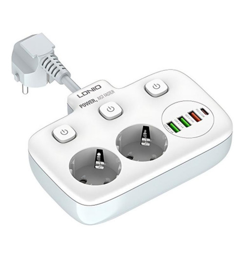 Ldnio SE2435 - listwa zasilająca 2 gniazda + USB
