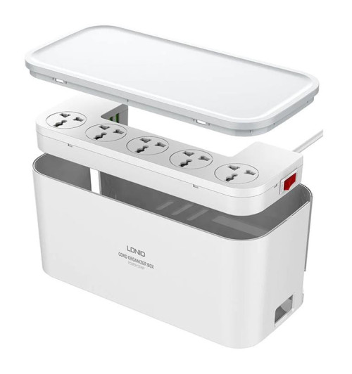 Ldnio SN5309W - organizer kabli zasilacz uniwersalny z 4 portami USB