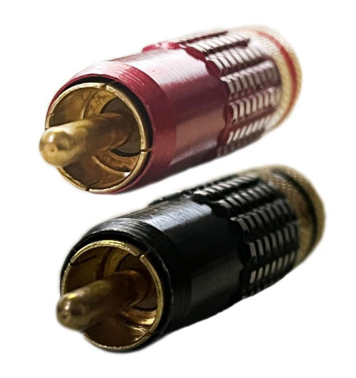 Wtyk RCA 0542 skręcany typu "Nakamichi"