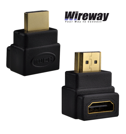 Płaskie przejście kątowe HDMI - HDMI 90 stopni