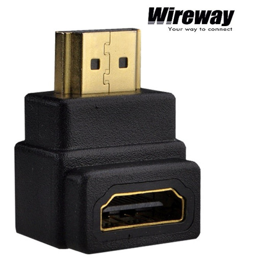 Płaskie przejście kątowe HDMI - HDMI 90 stopni