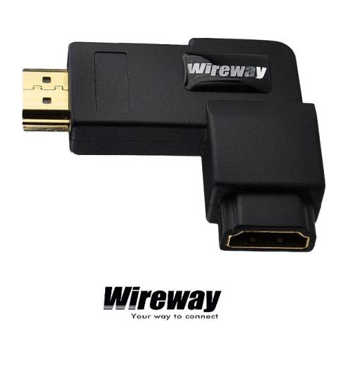 Przejściówka adapter WireWay HDMI - HDMI 90 stopni