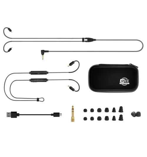 MEE Audio Combo Pack M6 PRO 2nd Generation + BTC2 - Słuchawki dokanałowe z adapterem Bluetooth