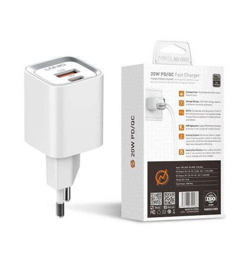 Ldnio A2318C - Szybka ładowarka sieciowa MFi PD/QC 3.0 USB