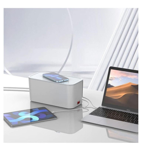 Ldnio SCW5354 - organizer kabli zasilacz uniwersalny z USB i ładowarką indukcyjną