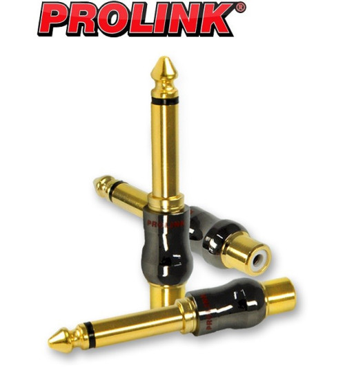 Przejście gniazdo RCA - Jack 6.3mm Prolink Premium TAJ 015