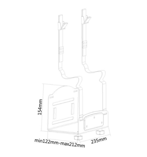 Neomounts CPU-W100BLACK - Uchwyt ścienny na komputer