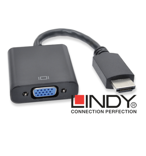 Przejście / Konwerter sygnału HDMI na VGA Lindy 38191