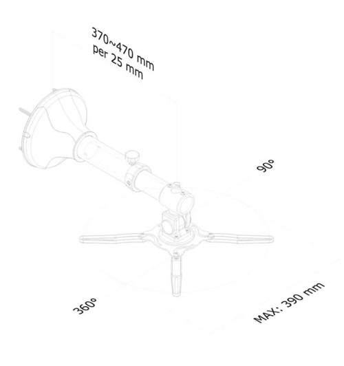 Neomounts BEAMER-W050 - uchwyt ścienny do projektora