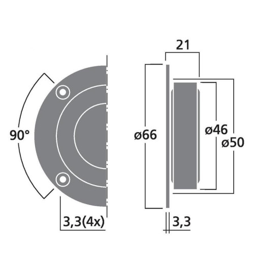 Monacor HiFi DT-25N - Głośnik wysokotonowy