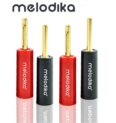 Pozłacane wtyki bananowe Melodika MDBAN4 komplet 4 sztuki