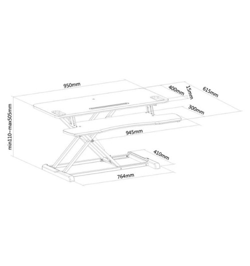 Neomounts NS-WS300BLACK - stacja robocza