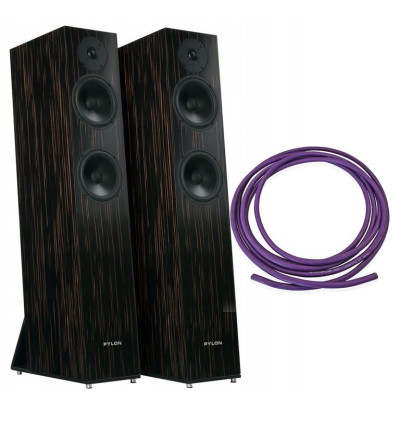 Pylon Audio Emerald 25 Heban Morocco Mat – Kolumny podłogowe (para) + kabel Melodika MDC2250 5m GRATIS