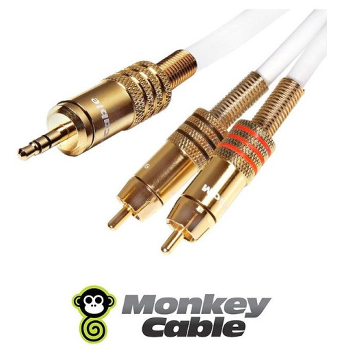Kabel Jack 3.5 Stereo - 2RCA MonkeyCable Clarity MCYJ2P