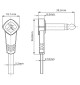 Roxtone FPJJ100L0001 - Kabel instrumentalny 10 cm wtyk Jack 6.3 mm