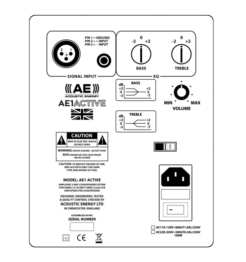 Acoustic Energy AE1 Active - Aktywne kolumny podstawkowe