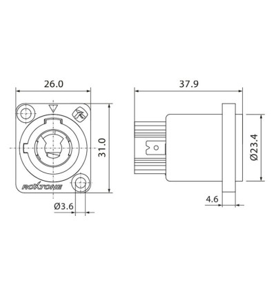 Roxtone RPDI001 - Gniazdo zasilania power-in