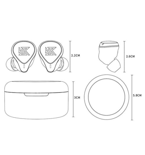 KZ SA08 Pro - Dokanałowe słuchawki bezprzewodowe Bluetooth True Wireless