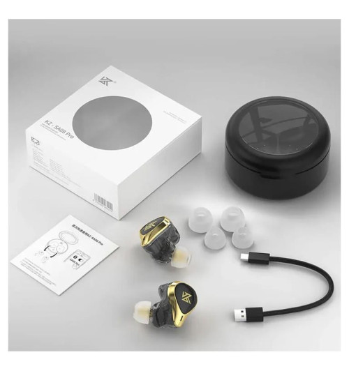 KZ SA08 Pro - Dokanałowe słuchawki bezprzewodowe Bluetooth True Wireless