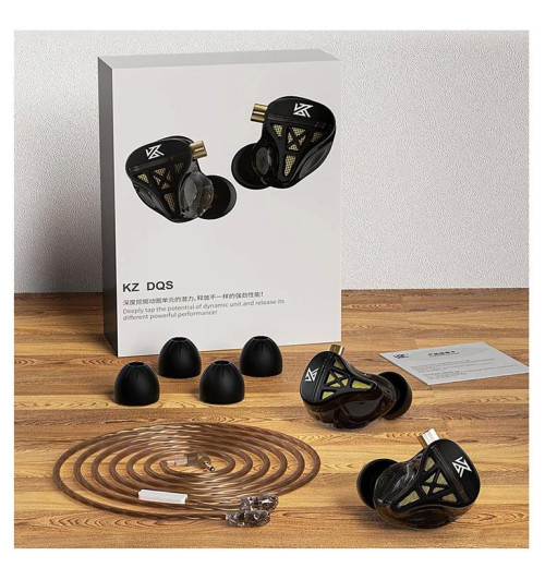 KZ DQS - Słuchawki douszne półotwarte Hi-Fi