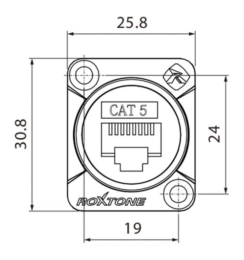 Roxtone RAE8FD-C5 - Złącze gniazdo RJ-45 CAT5e