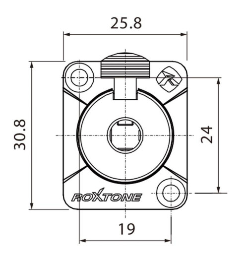 Roxtone RJ3FD-BT - Gniazdo panelowe Jack 6,3 mm stereo