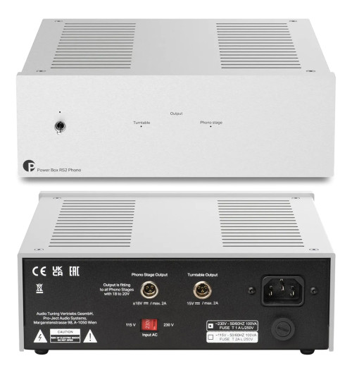 Pro-Ject Power Box RS2 Phono - Zasilacz liniowy 2w1 do gramofonu i przedwzmacniacza gramofonowego